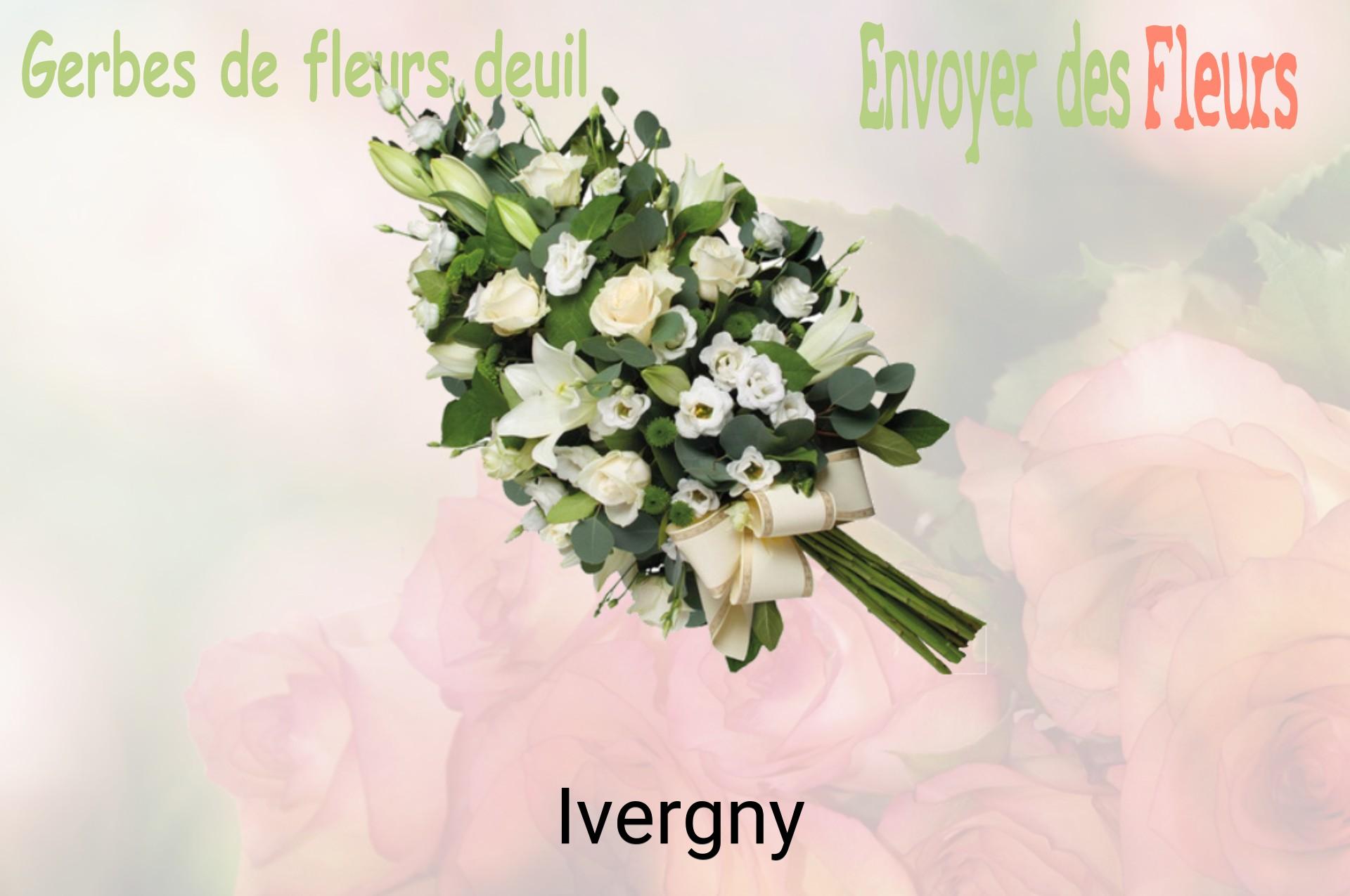 Gerbe de fleurs de deuil livrée à Ivergny